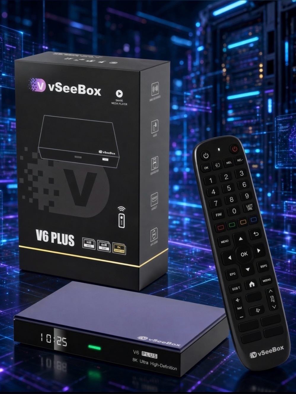 vSeeBox V6 Plus Android 14 4GB 64GB Sealed Streaming Device
